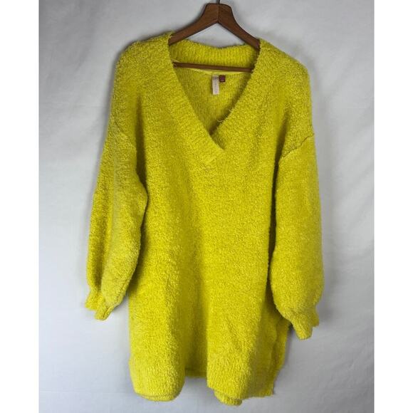 Pilcro by Anthropologie Women's Sherpa Sweater Top Size Large Boho Stretch - Picture 1 of 8